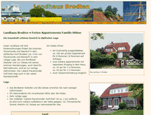 Tablet Screenshot of landhaus-brodten.de